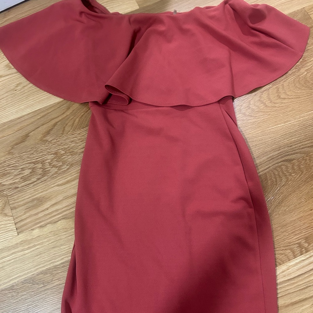 Soprano One Shoulder Dress in Bold Red
